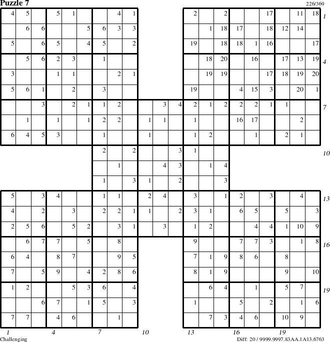 Step-by-Step Instructions for Puzzle 7 with all 20 steps marked