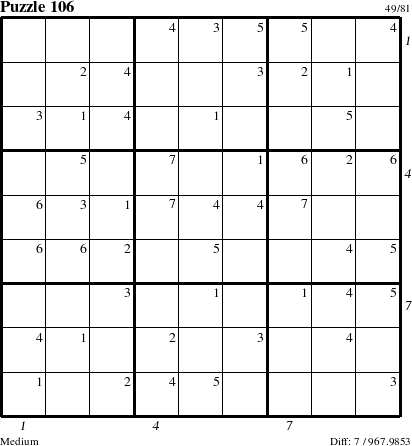 Step-by-Step Instructions for Puzzle 106 with all 7 steps marked