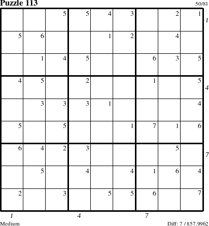 Step-by-Step Instructions for Puzzle 113 with all 7 steps marked