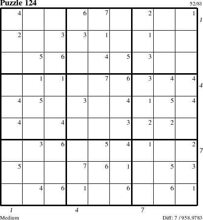 Step-by-Step Instructions for Puzzle 124 with all 7 steps marked