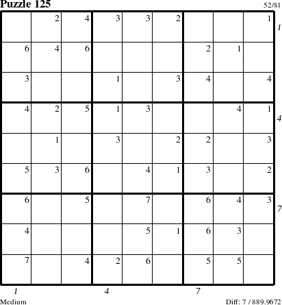 Step-by-Step Instructions for Puzzle 125 with all 7 steps marked