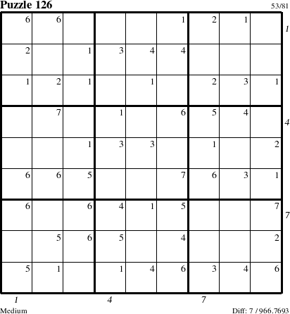 Step-by-Step Instructions for Puzzle 126 with all 7 steps marked