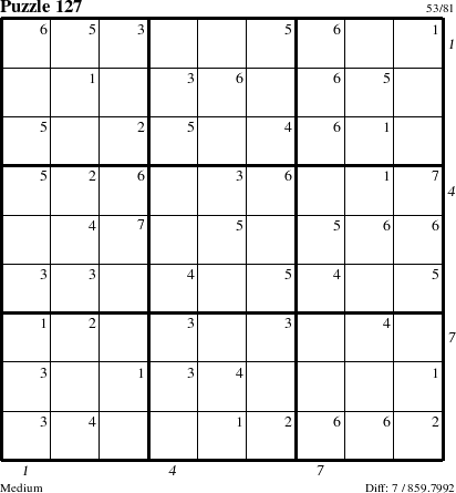 Step-by-Step Instructions for Puzzle 127 with all 7 steps marked