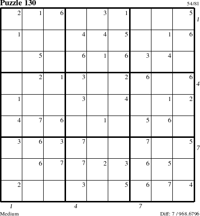 Step-by-Step Instructions for Puzzle 130 with all 7 steps marked