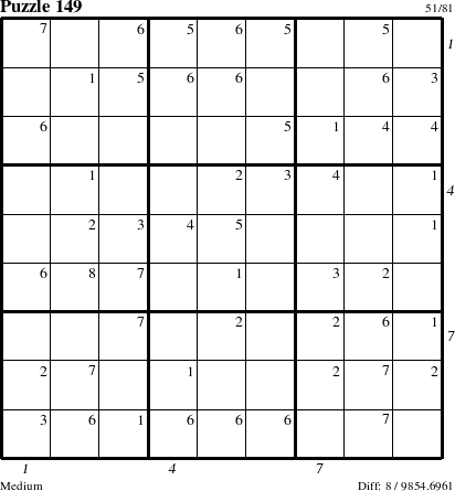 Step-by-Step Instructions for Puzzle 149 with all 8 steps marked