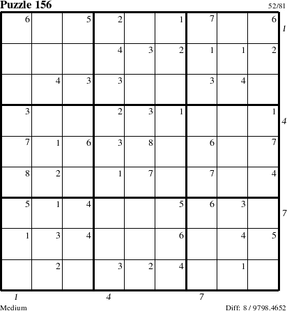 Step-by-Step Instructions for Puzzle 156 with all 8 steps marked