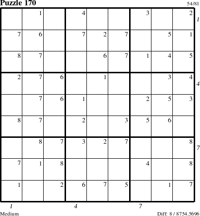 Step-by-Step Instructions for Puzzle 170 with all 8 steps marked