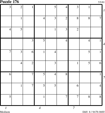 Step-by-Step Instructions for Puzzle 176 with all 8 steps marked