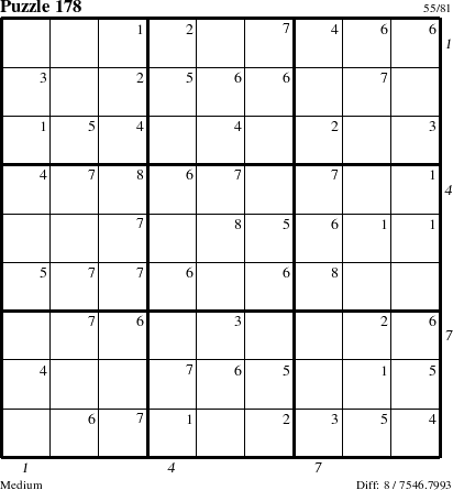 Step-by-Step Instructions for Puzzle 178 with all 8 steps marked