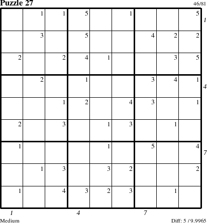 Step-by-Step Instructions for Puzzle 27 with all 5 steps marked