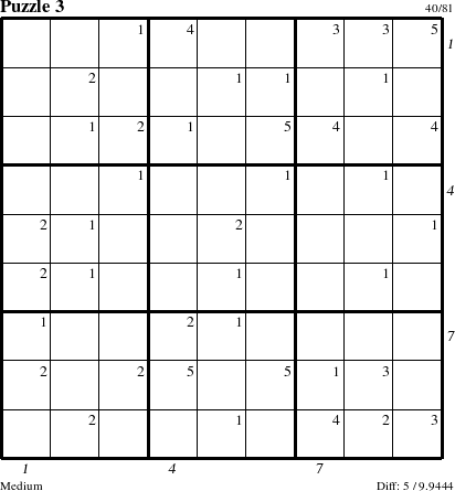 Step-by-Step Instructions for Puzzle 3 with all 5 steps marked