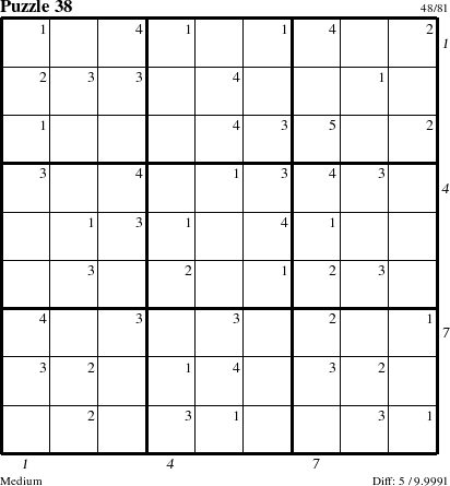 Step-by-Step Instructions for Puzzle 38 with all 5 steps marked