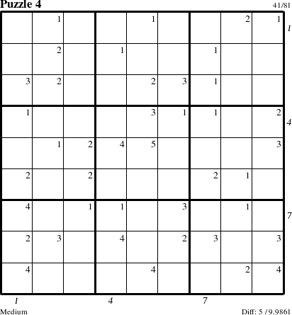 Step-by-Step Instructions for Puzzle 4 with all 5 steps marked