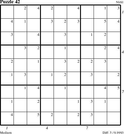 Step-by-Step Instructions for Puzzle 42 with all 5 steps marked