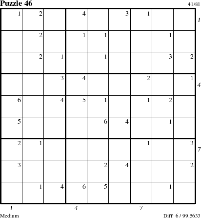 Step-by-Step Instructions for Puzzle 46 with all 6 steps marked