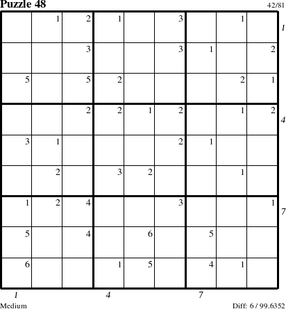 Step-by-Step Instructions for Puzzle 48 with all 6 steps marked