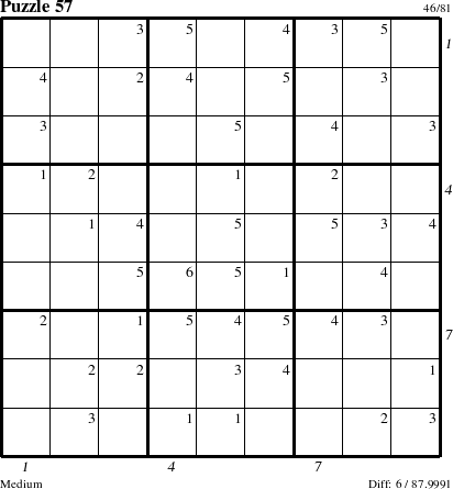 Step-by-Step Instructions for Puzzle 57 with all 6 steps marked