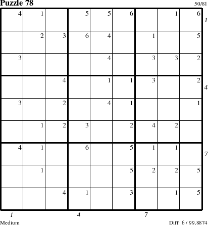 Step-by-Step Instructions for Puzzle 78 with all 6 steps marked