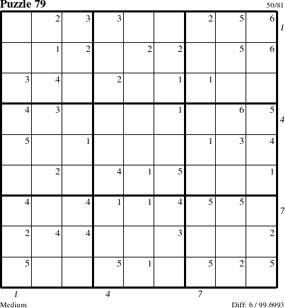 Step-by-Step Instructions for Puzzle 79 with all 6 steps marked