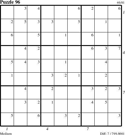 Step-by-Step Instructions for Puzzle 96 with all 7 steps marked