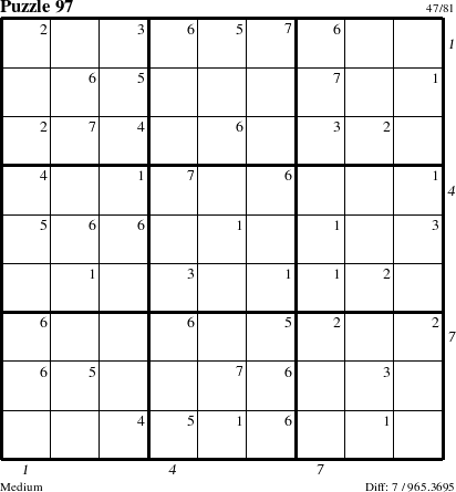 Step-by-Step Instructions for Puzzle 97 with all 7 steps marked
