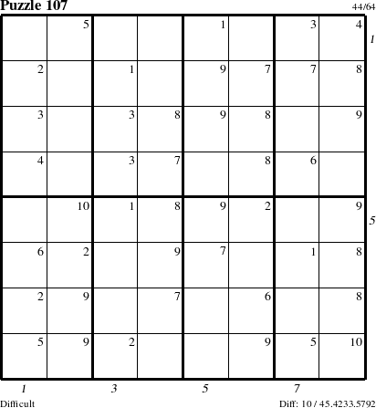 Step-by-Step Instructions for Puzzle 107 with all 10 steps marked