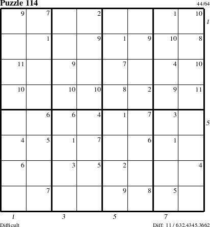 Step-by-Step Instructions for Puzzle 114 with all 11 steps marked