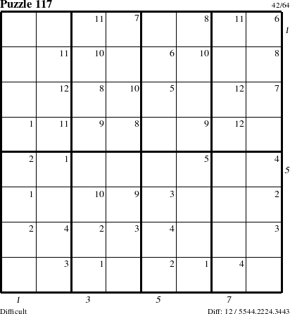 Step-by-Step Instructions for Puzzle 117 with all 12 steps marked