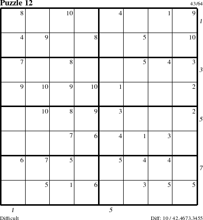 Step-by-Step Instructions for Puzzle 12 with all 10 steps marked