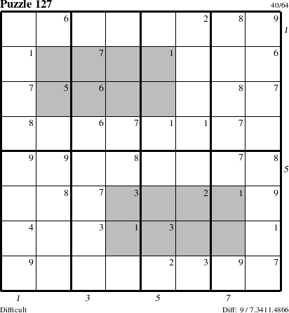 Step-by-Step Instructions for Puzzle 127 with all 9 steps marked