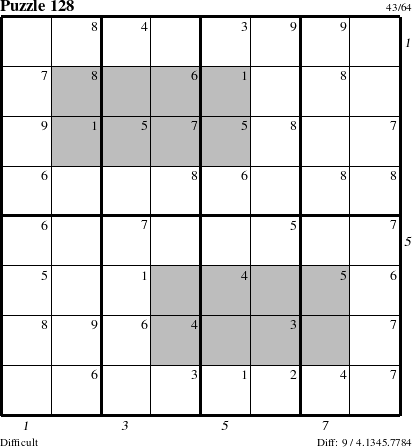 Step-by-Step Instructions for Puzzle 128 with all 9 steps marked