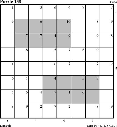 Step-by-Step Instructions for Puzzle 138 with all 10 steps marked