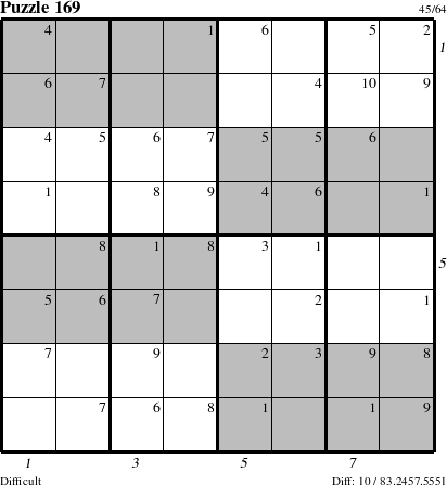 Step-by-Step Instructions for Puzzle 169 with all 10 steps marked