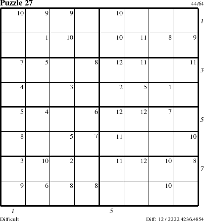 Step-by-Step Instructions for Puzzle 27 with all 12 steps marked