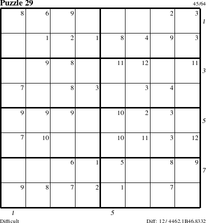 Step-by-Step Instructions for Puzzle 29 with all 12 steps marked