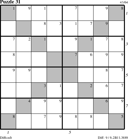 Step-by-Step Instructions for Puzzle 31 with all 9 steps marked