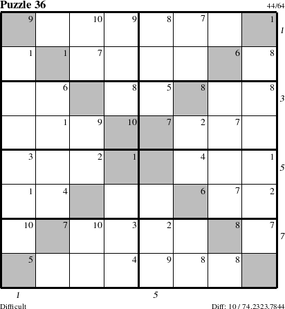 Step-by-Step Instructions for Puzzle 36 with all 10 steps marked