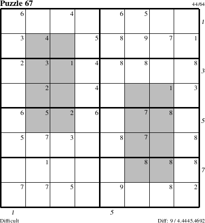 Step-by-Step Instructions for Puzzle 67 with all 9 steps marked