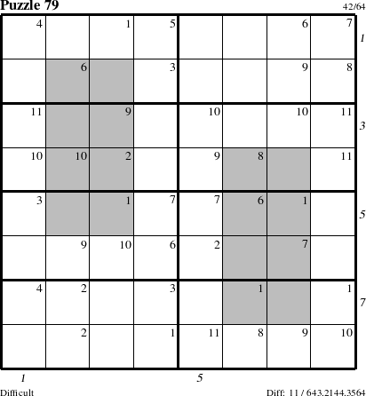 Step-by-Step Instructions for Puzzle 79 with all 11 steps marked