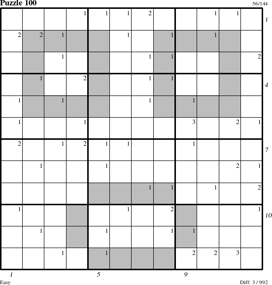 Step-by-Step Instructions for Puzzle 100 with all 3 steps marked