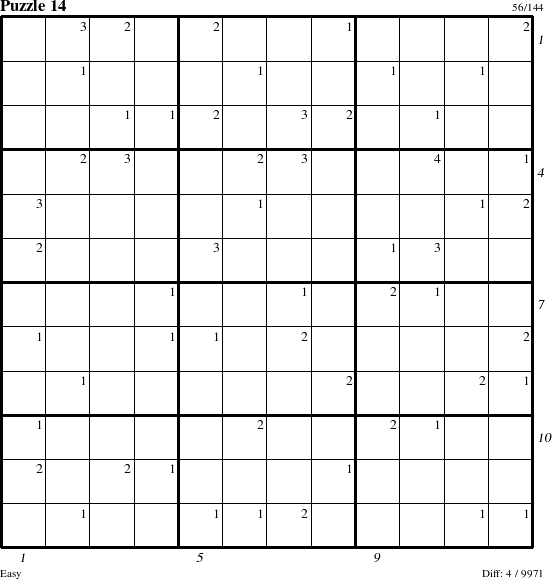 Step-by-Step Instructions for Puzzle 14 with all 4 steps marked