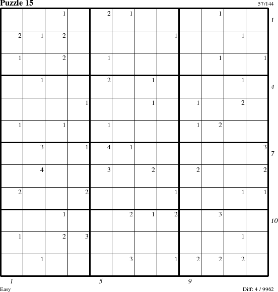 Step-by-Step Instructions for Puzzle 15 with all 4 steps marked