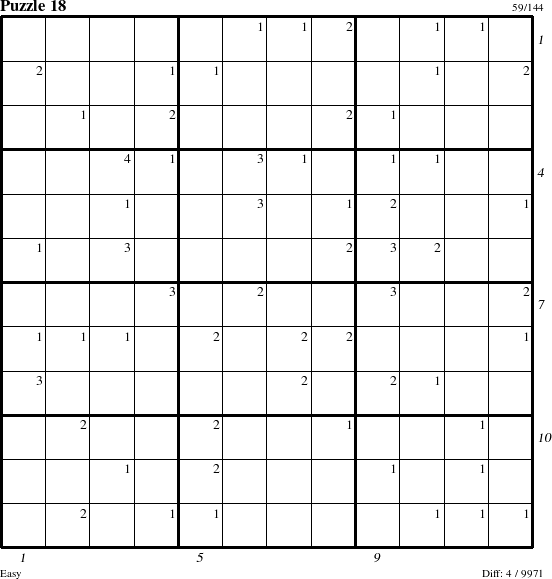 Step-by-Step Instructions for Puzzle 18 with all 4 steps marked