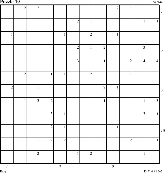 Step-by-Step Instructions for Puzzle 19 with all 4 steps marked