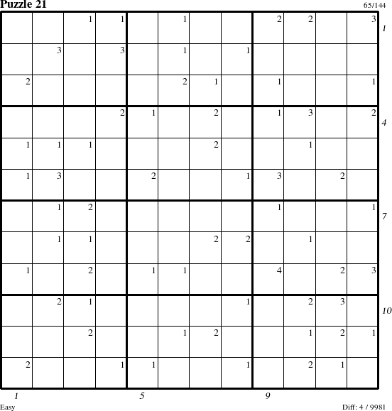 Step-by-Step Instructions for Puzzle 21 with all 4 steps marked