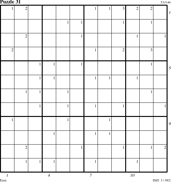 Step-by-Step Instructions for Puzzle 31 with all 3 steps marked