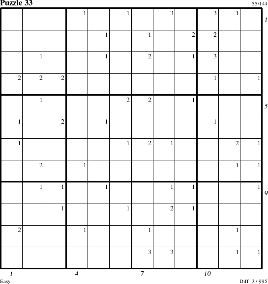 Step-by-Step Instructions for Puzzle 33 with all 3 steps marked