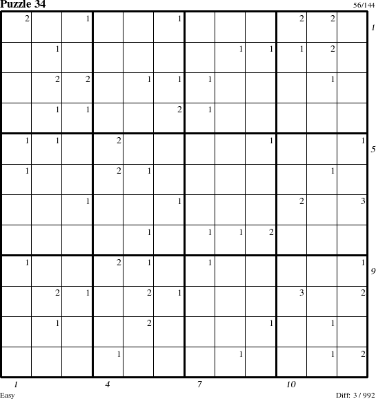 Step-by-Step Instructions for Puzzle 34 with all 3 steps marked