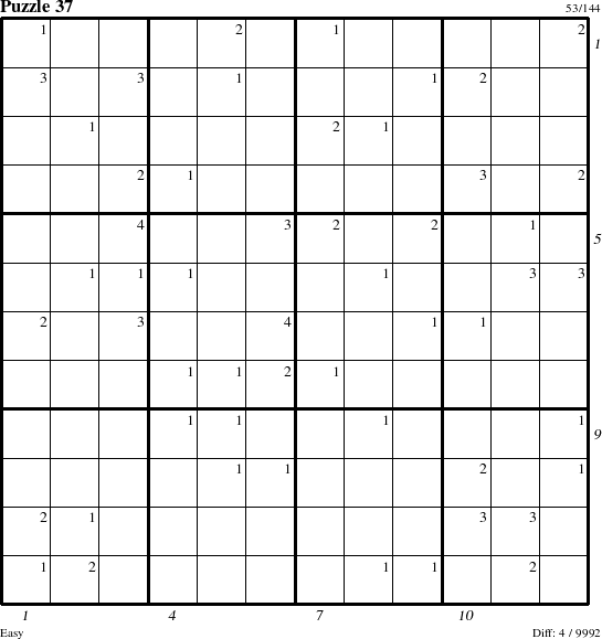 Step-by-Step Instructions for Puzzle 37 with all 4 steps marked