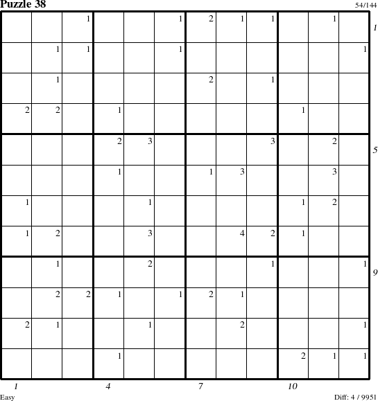 Step-by-Step Instructions for Puzzle 38 with all 4 steps marked